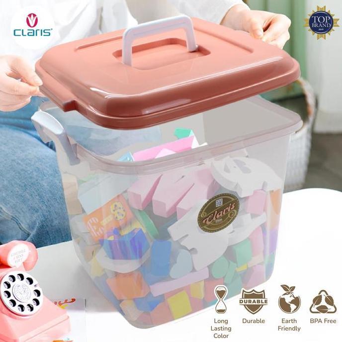 * CLARIS CONTAINER BOX Q-BIC / KOTAK PENYIMPANAN / WADAH 24 LITER 1057 ''