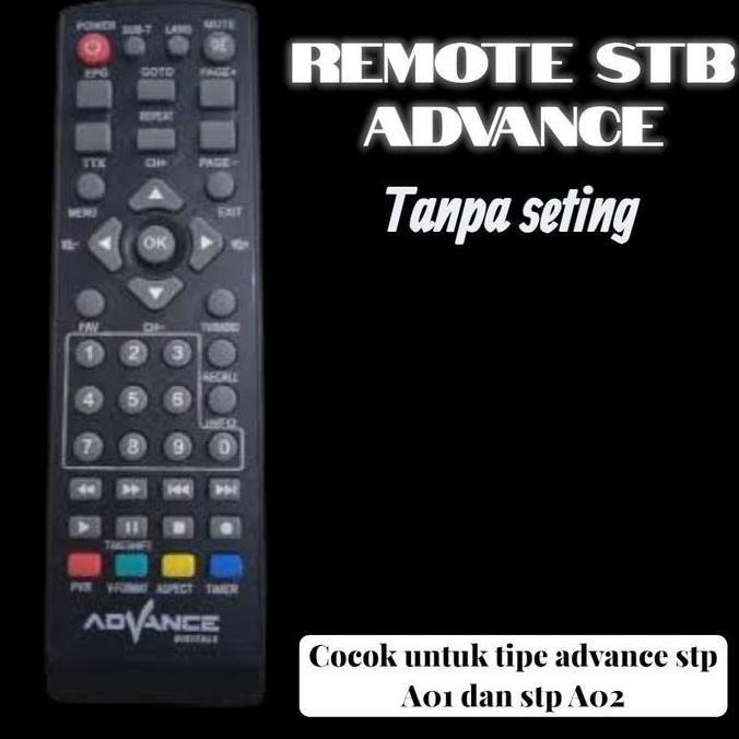 Ready Remote stb advance tanpa seting Remote set top box advance stp A01 dan stp A02