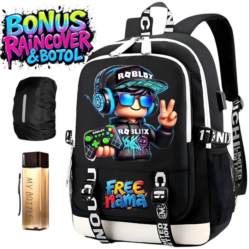 PREMIUM JULYBAGS- TAS RANSEL SEKOLAH ANAK LAKI LAKI PEREMPUAN ROBLOX TAS ANAK SD SMP TAS RANSEL ROBL