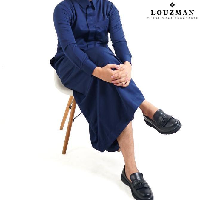 Hot Sale, Louzman Thobe ( Kerah Kemeja ) / Gamis Pria / Jubah Pria / Thobe Dewasa