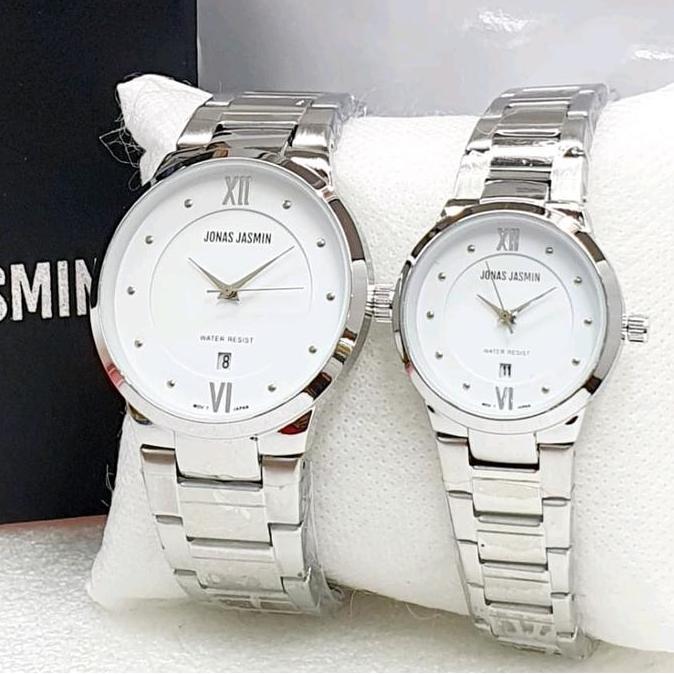 DY123 >> Jam Tangan Couple Original Jonas Jasmin JJ-3105ML Water Resist Kaca Stainless Watches