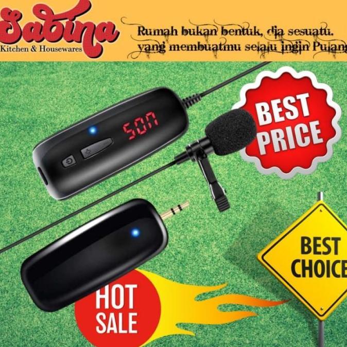 LEZARA Wireless Microphone Mic Universal UHF USB Rechargeable Noise Reduction