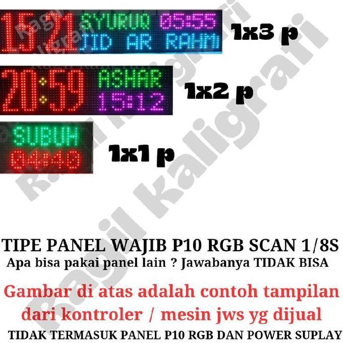 Controller JWS P10 RGB  SCAN 1/8S - kontroler jws p10 rgb 1 baris khalifah jws esp