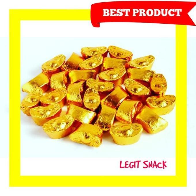 Coklat Emas Uang Cina Kuno / Cokelat Emas Yuan Bao 250 Gr / Gold Chocolate Pasti Promo