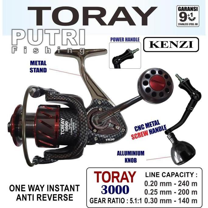 REEL KENZI TORAY 2000 3000 4000 5000 SPINNING IRF