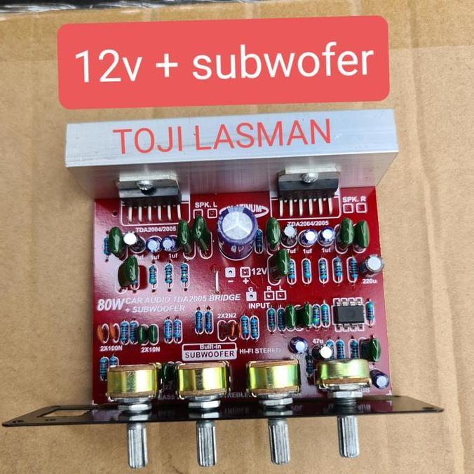 Power Aktif Stereo Tda2005 Tda 2005 + Subw Subwofer 12V 12Volt 12 V Best Seller