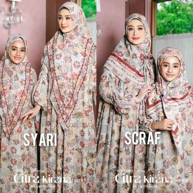 Gamis Sale Citra Kirana Mom Dan Anak Cewe Full Ceruty Printing Series Sarimbit Omeiro
