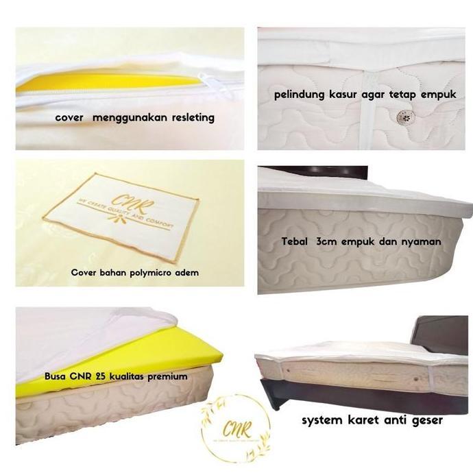 Topper pelindung kasur springbed, tebal empuk,/ Matras protector ukuran single bed ranjang no 3dan 4