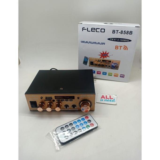 Power Amplifier Fleco Bt-858B - Apmlifier Bluetooth Fleco 858B Baru