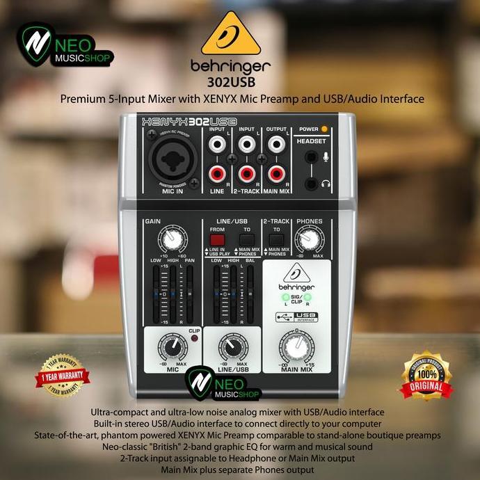 Behringer Xenyx 302USB / Xenyx 302USB Audio Interface