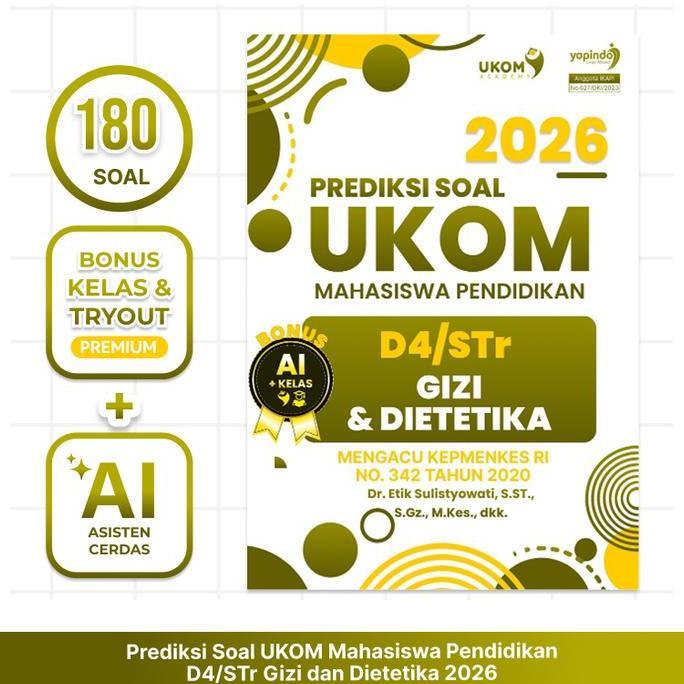 barkahcell44 - ukom academy buku prediksi soal ukom d4/str gizi dan dietetika 2026