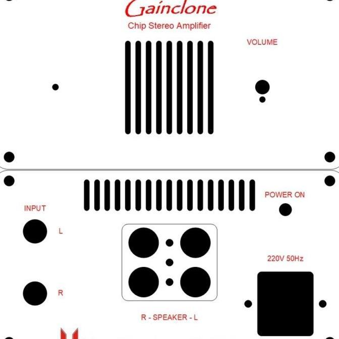 Gainclone Lm1875 Lm3886 Stereo Amplifier Box Aluminum Acrylic Baru