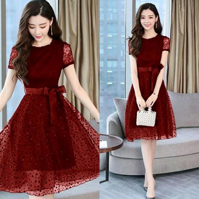 dress jumbo XXL/dress jumbo wanita/baju pesta/baju natal/dress oversiz SS