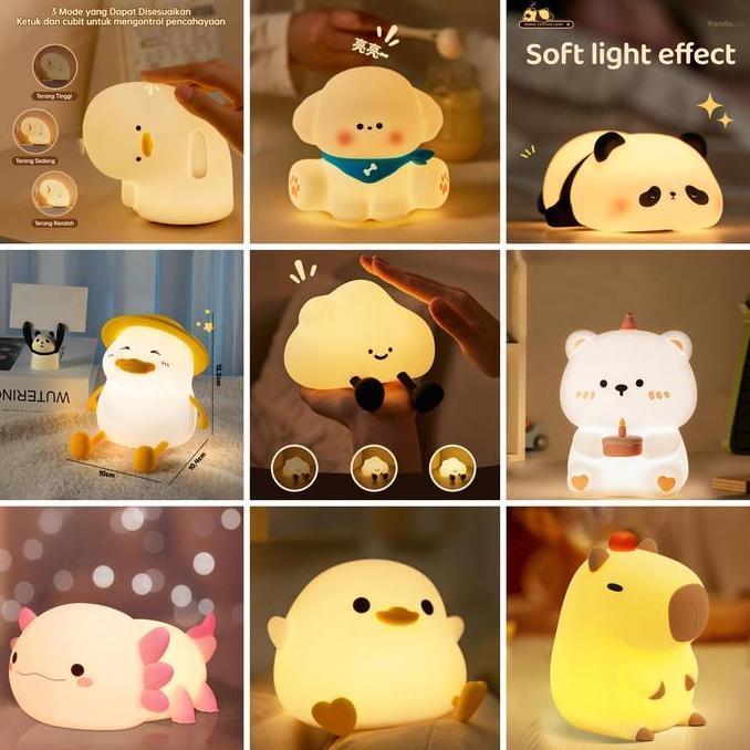 Termurah / Hot Sale Lampu Tidur Lucu / Lampu Capybara / Lampu Tidur Bebek / Lampu Panda / Lampu Axol