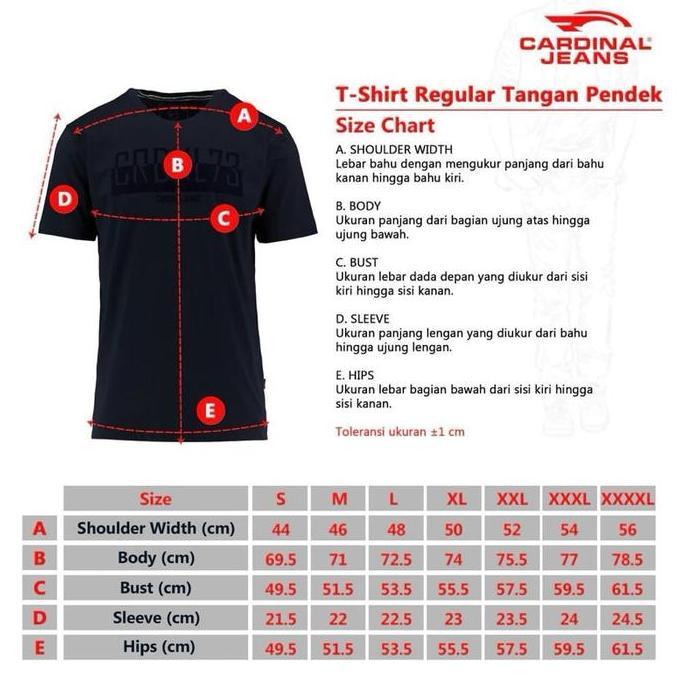 Cardinal Casual T-Shirt Cardinal Casual Original Reguler untuk Pria