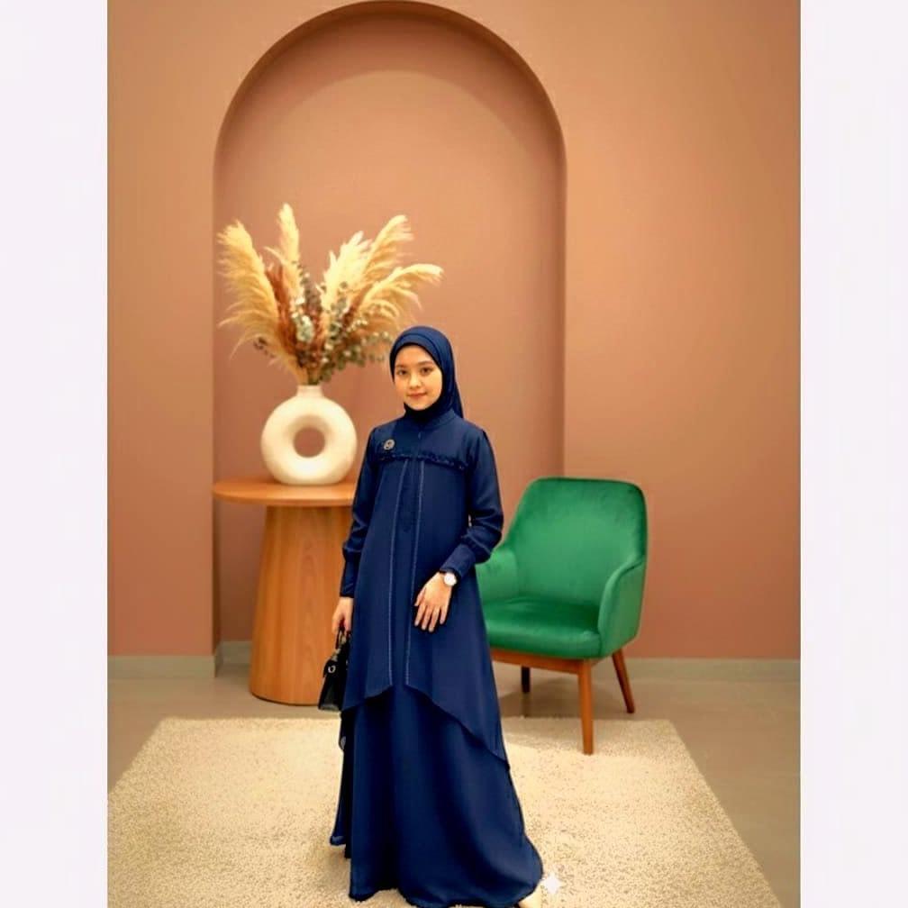 Gratis Ongkir Arumi Kids Gamis Anak Brokat Set Hijab Gamis Pesta Muslim Anak Lucu Model Terbaru Leba