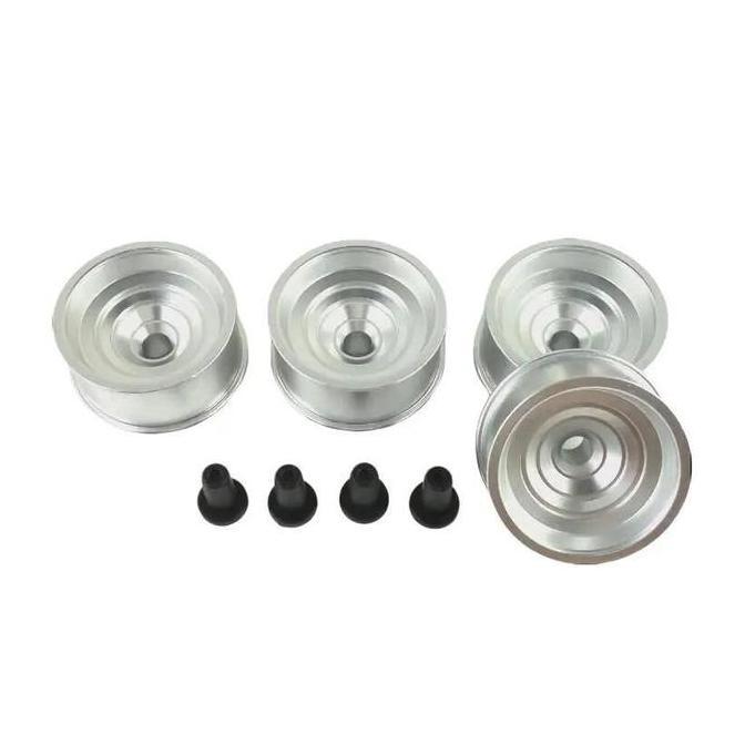 Rep Tamiya 95012 HG Aluminium Wheel / Velg ALU Tornado L Silver - VATL07