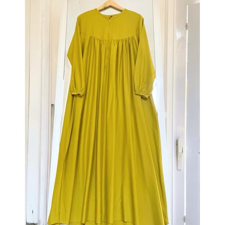 Terlaris Gamis Polos Ld 130//140 Gamis Jumbo Semi Abaya Rayon Twill Nagita Jumbo Maxy Halwa Dress Su