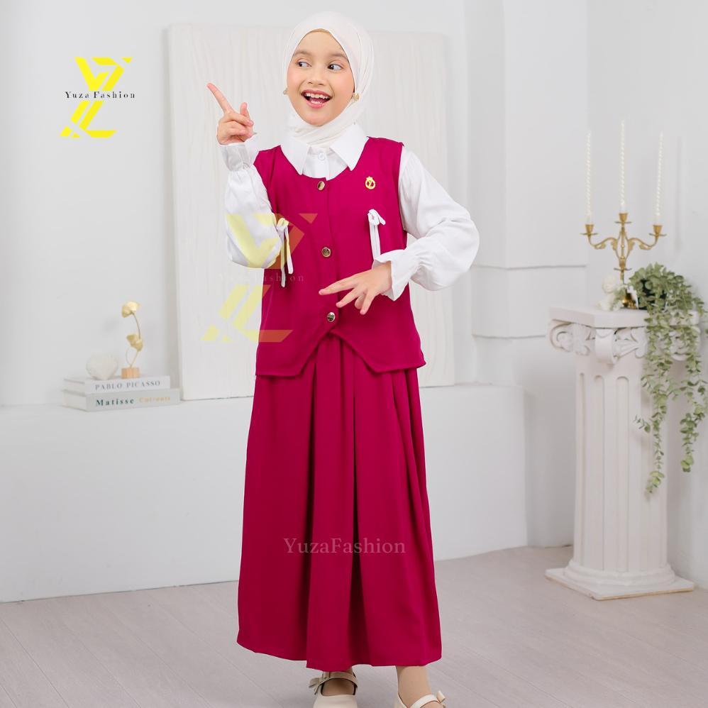 Termurah Setelan Anak 3In1 Adreena Kids Setelan Anak Perempuan 5-12 Thn Set Baju Rok Vest One Set St