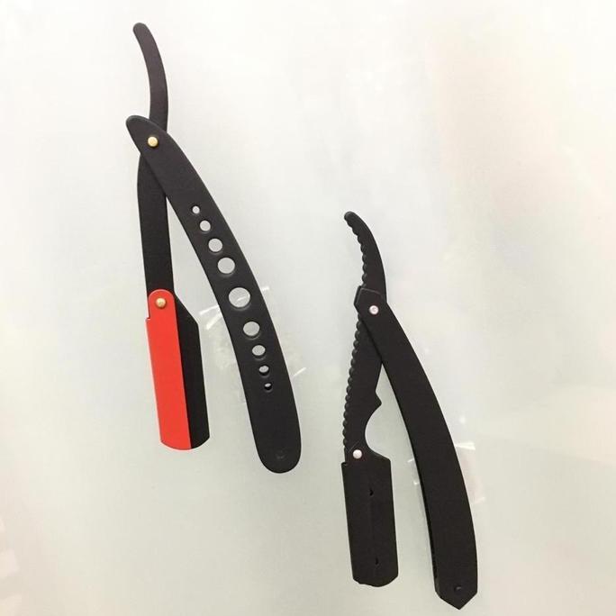 Gagang Pisau Cukur Lipat Silet Isi Ulang Barber (1 pcs)