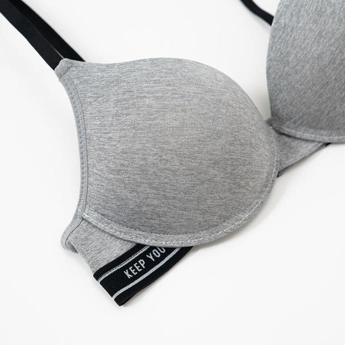 Young Curves Bra Set Comfort Luxe Wireless C03-10417B - Grey