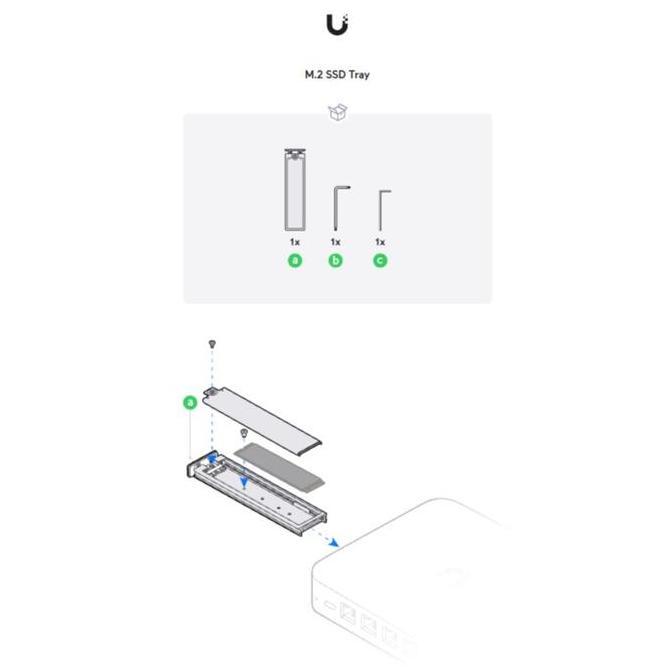 Ready  Ubiquiti UACC-SSD-Tray Optional storage insert for Cloud Gateways and UNAS