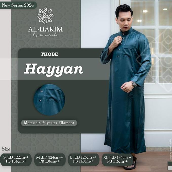 Limited, Al Hakim - Jubah Hayyan Koko Import Pria Dewasa Lengan Panjang - Fashion Muslim  Gamis Moti