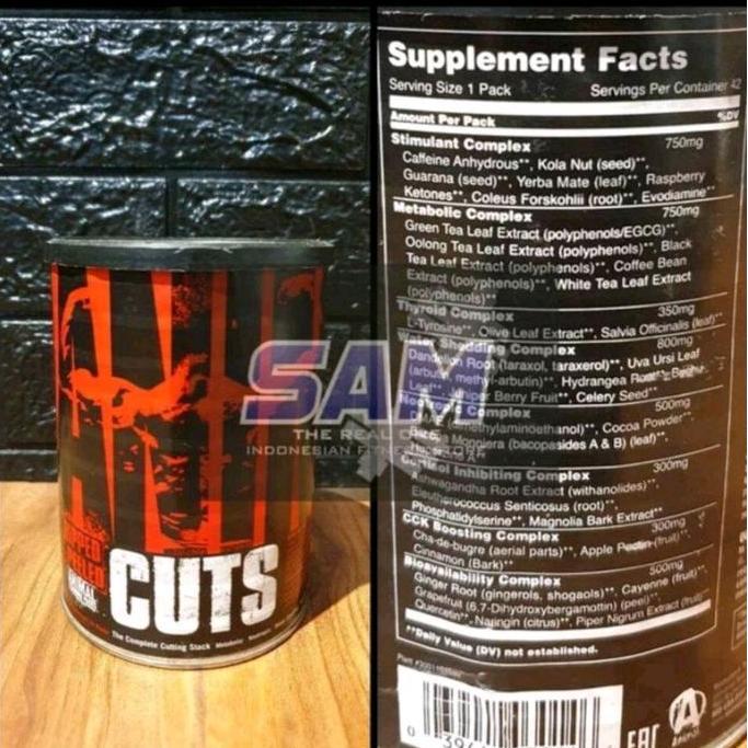 Suplemen Fitness ANIMAL Cuts 42 packs Fat Burner Universal