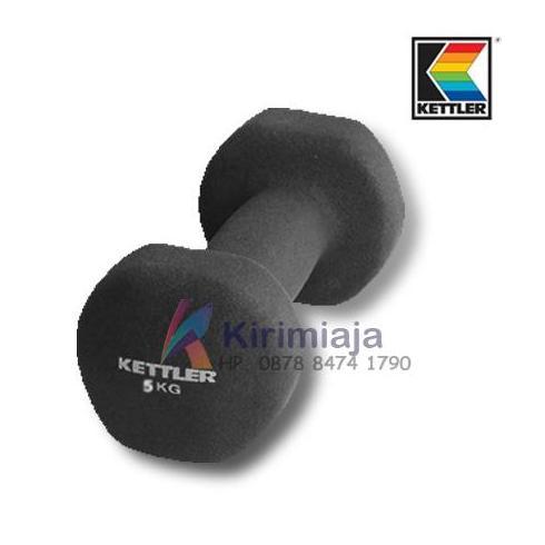 NEOPRENE Dumbell 5kg KETTLER Barbell Barbel Dumbbell 5 kg 1 buah