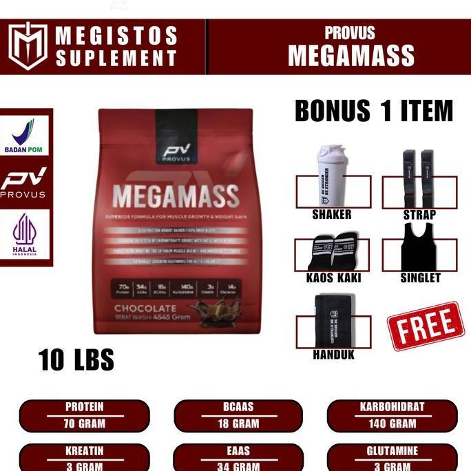 PROVUS MEGAMASS GAINER 10LBS 70G PROTEIN