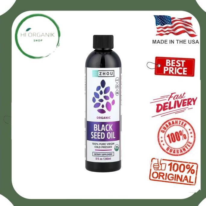 Zhou Nutrition Organic Black Seed Oil Cold Pressed 240 ml