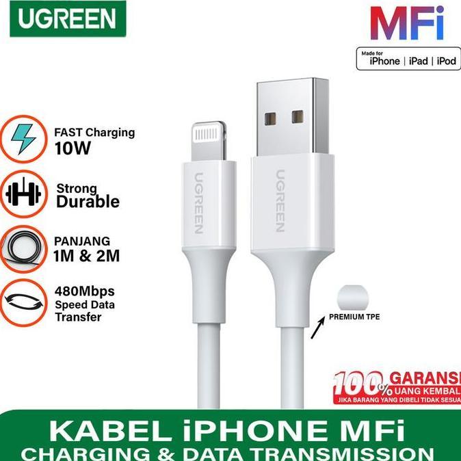 Ugreen Kabel Data iPhone Fast Charging Cable USB Lightning Mfi US155