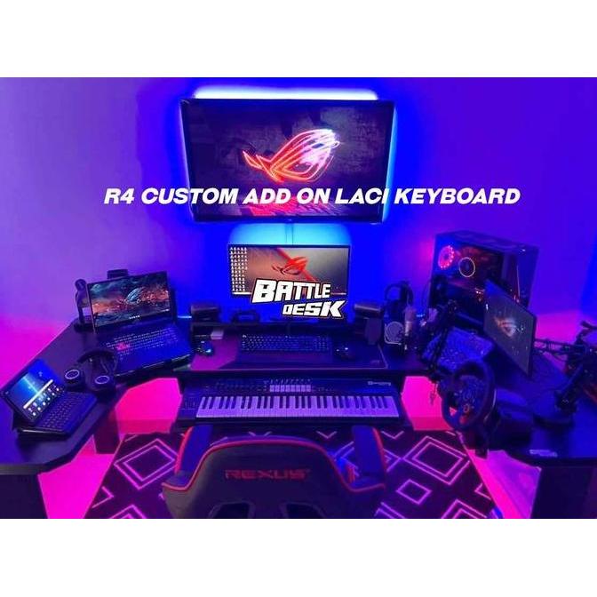 Battledesk R4 HITAM - Meja Komputer Gaming PC Desk RGB Murah 200x120