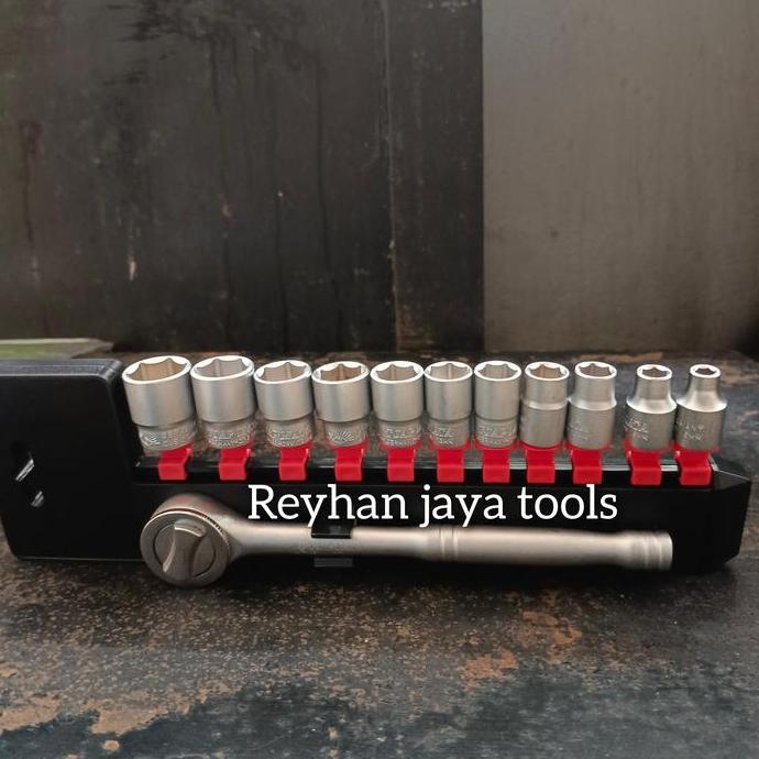 Kunci shock set 12 pcs 3/8 inch DR 6 Point CR-V Tjap Mata Germany