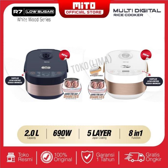 Rice Cooker Mito R7 Glow 8 in 1 Magic Com Mito R7 8 Fungsi Mito Cooker