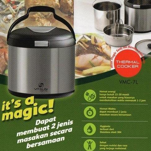 znputrahair - non elektrik thermal cooker magic chef / slow cooker stainless