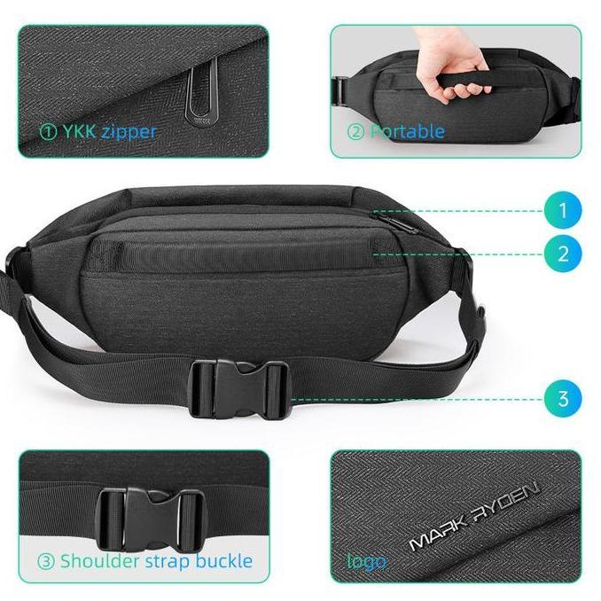 Mark Ryden MR7786 Tas Selempang Pria Crossbody Waist Bag Sling Bag