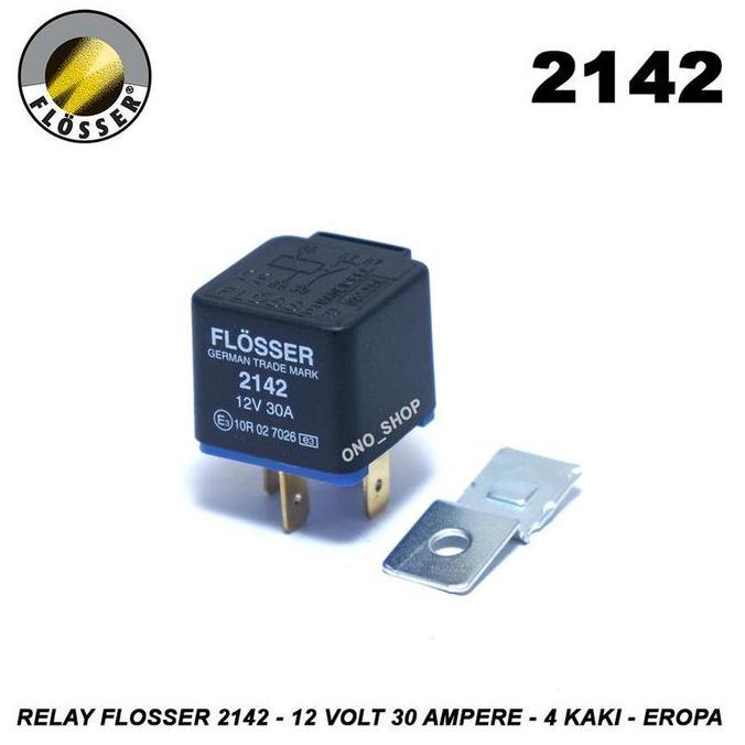 Relay Flosser 12 Volt 20/30 Ampere 4 Kaki 2142 Eropa Baru
