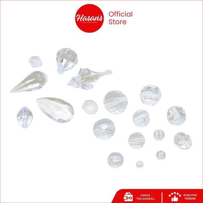 Redmegic- Manik Bening / Mote Bening / Manik Akrilik / Manik Kristal / Manik Dekorasi / Manik Bening