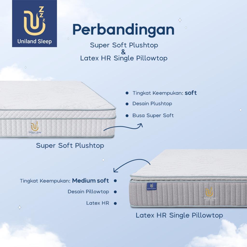 Uniland Sleep Kasur Pocket Spring Latex Hr Single Pillowtop 30Cm
