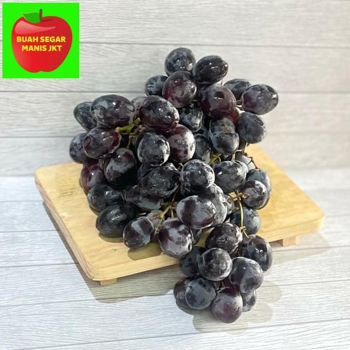 Frutting- Anggur Hitam Non Biji Black Seedless Summer Royal Autumn Grapes