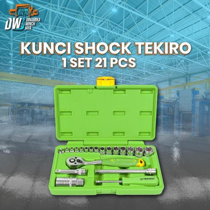 KUNCI SHOCK TEKIRO 1SET 21 PCS BOX PLASTIK (TERMURAH)