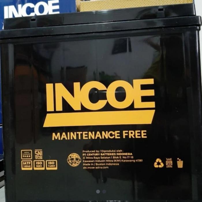 Aki Baterai Kering Incoe Mf Ns40Zl/Ns 40Zl/36B20L Mobil Agya Calya Original Dan Terpercaya