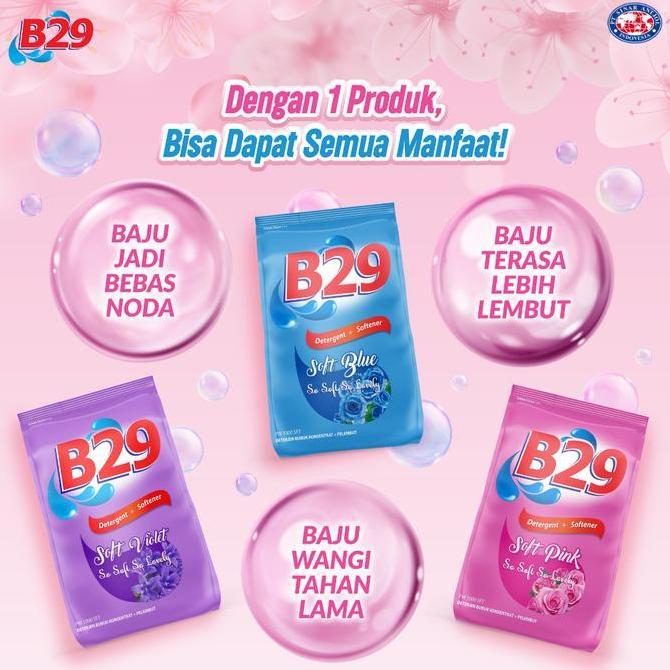 Cplokk- 2 Pcs B29 Deterjen Softener Pink - Sabun Bubuk Powder Pencuci Pakaian