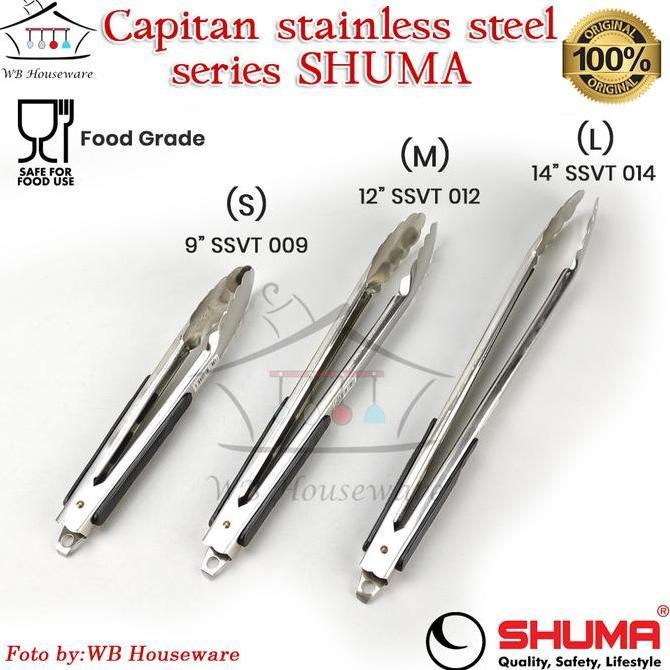 Wilwod- Penjepit Capit Jepit Stainless Makanan Kue Gorengan Panggangan Grill Bbq Shuma