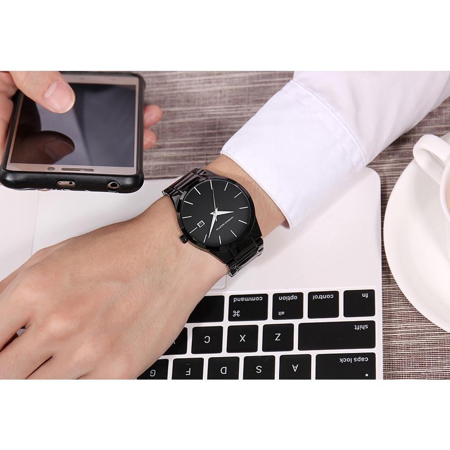 Sale HANNAH MARTIN 17551 Jam Tangan Pria Analog Stainless Steel HANNAHMARTINOS