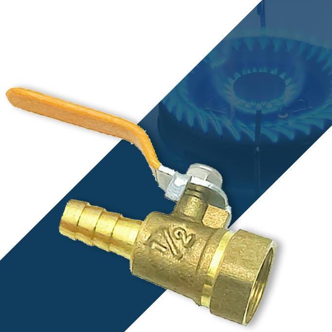 TEKNOWERN Stop Kran Gas Valve Keran Gas 1/2" Inch ball valve Gas kuningan Mini