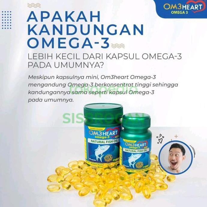 Vitbingit- Minyak Ikan Fish Oil Om3Heart Omeheart Ome Omega 3 Isi 60 Halal