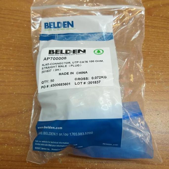 Lansungkirim- Connector Utp Rj45 Cat 6 Belden / Rj 45 Belden / Belden