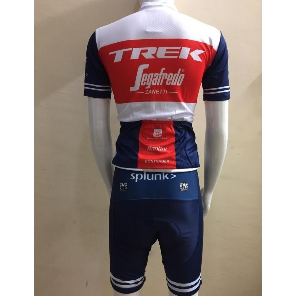 HOT PRODUCT Jersey Baju Sepeda TREK Putih Merah Setelan Set Celana Padding Olahraga Gowes